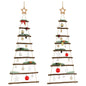 vidaXL Hanging Christmas Trees with Top Stars 2 pcs 55x120 cm Natural Branch