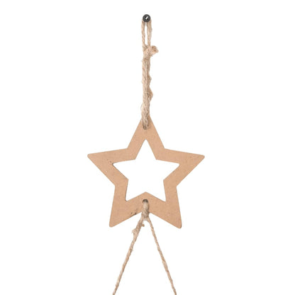 vidaXL Hanging Christmas Tree with Top Star 74x150 cm Natural Branch