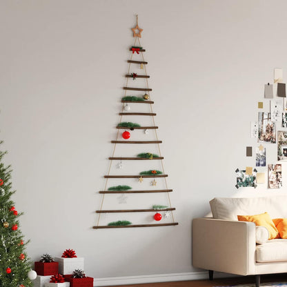 vidaXL Hanging Christmas Tree with Top Star 86x180 cm Natural Branch