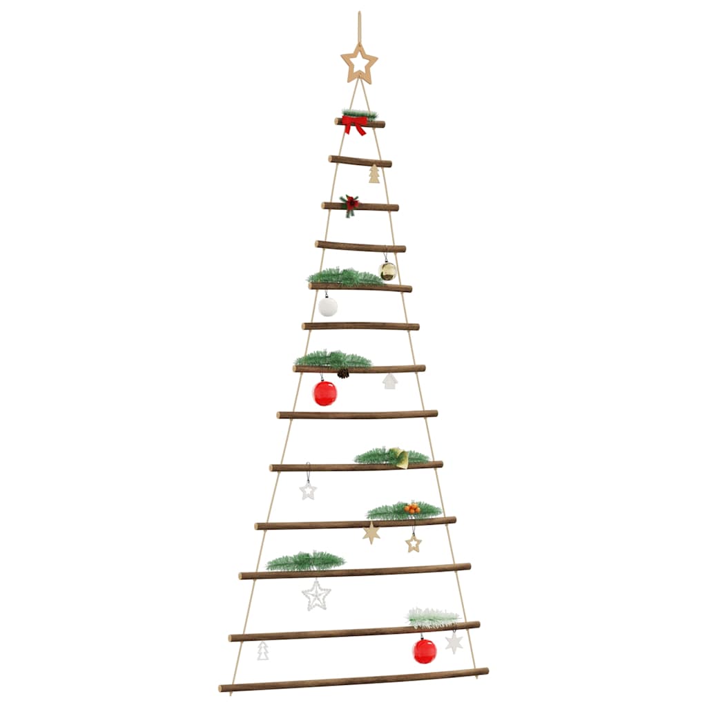 vidaXL Hanging Christmas Tree with Top Star 86x180 cm Natural Branch