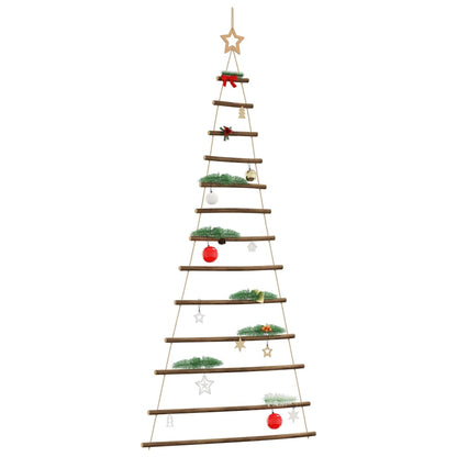 vidaXL Hanging Christmas Tree with Top Star 86x180 cm Natural Branch