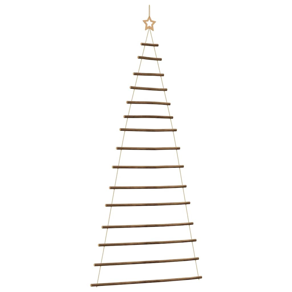 vidaXL Hanging Christmas Tree with Top Star 100x210 cm Natural Branch