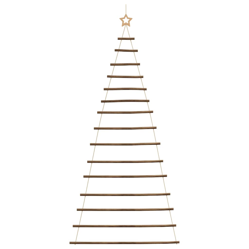 vidaXL Hanging Christmas Tree with Top Star 100x210 cm Natural Branch