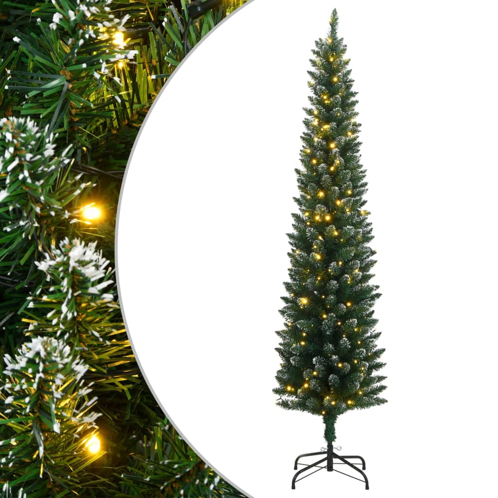 Artificial Slim Christmas Tree 150 LEDs 150 cm