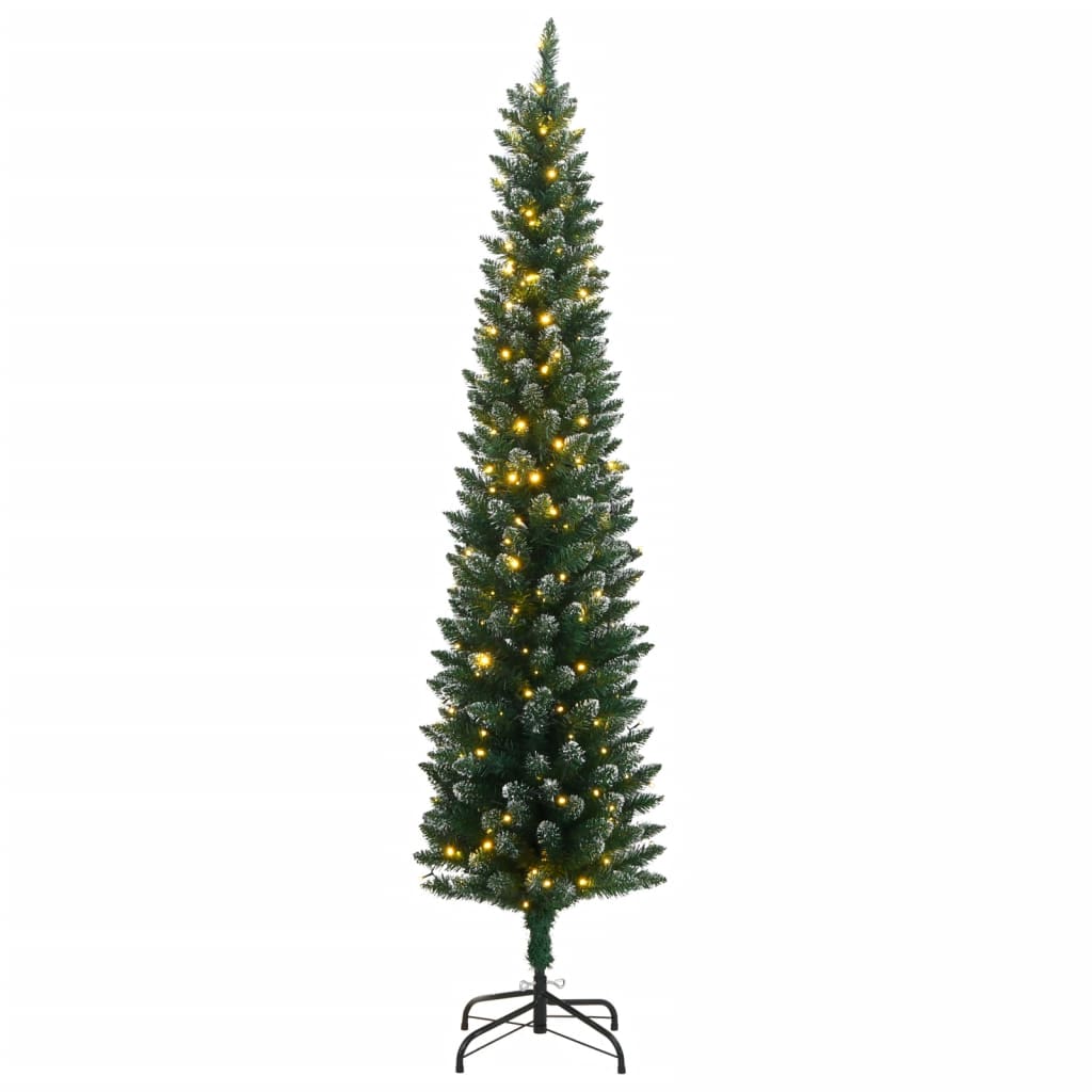 Artificial Slim Christmas Tree 150 LEDs 150 cm