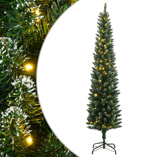 Artificial Slim Christmas Tree 300 LEDs 210 cm