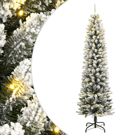 Artificial Christmas Tree 150 LEDs and Flocked Snow 120 cm