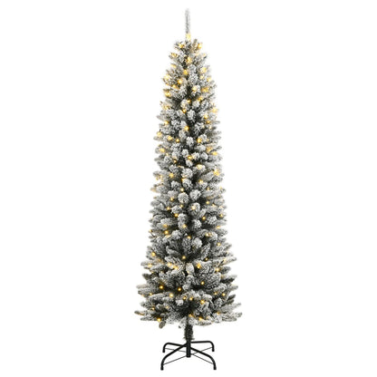 Artificial Christmas Tree 300 LEDs and Flocked Snow 180 cm