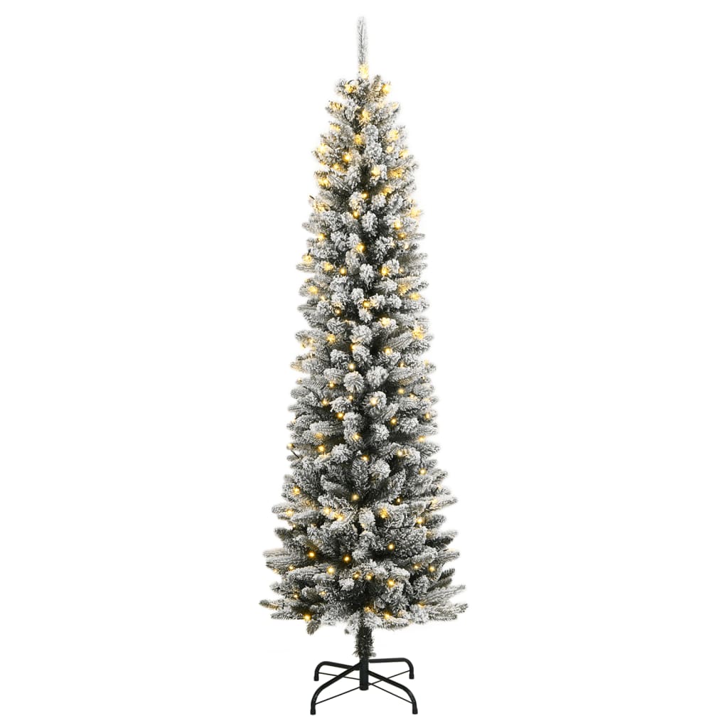 Artificial Christmas Tree 300 LEDs and Flocked Snow 240 cm