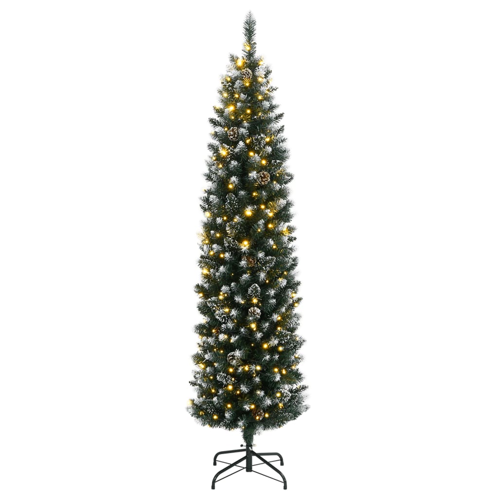 Artificial Slim Christmas Tree 150 LEDs 120 cm