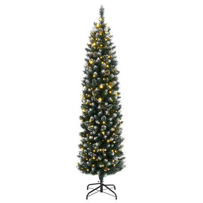 Artificial Slim Christmas Tree 150 LEDs 120 cm