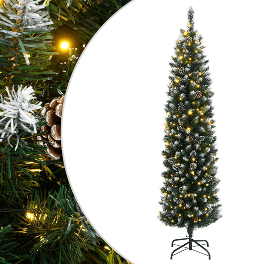 Artificial Slim Christmas Tree 150 LEDs 150 cm