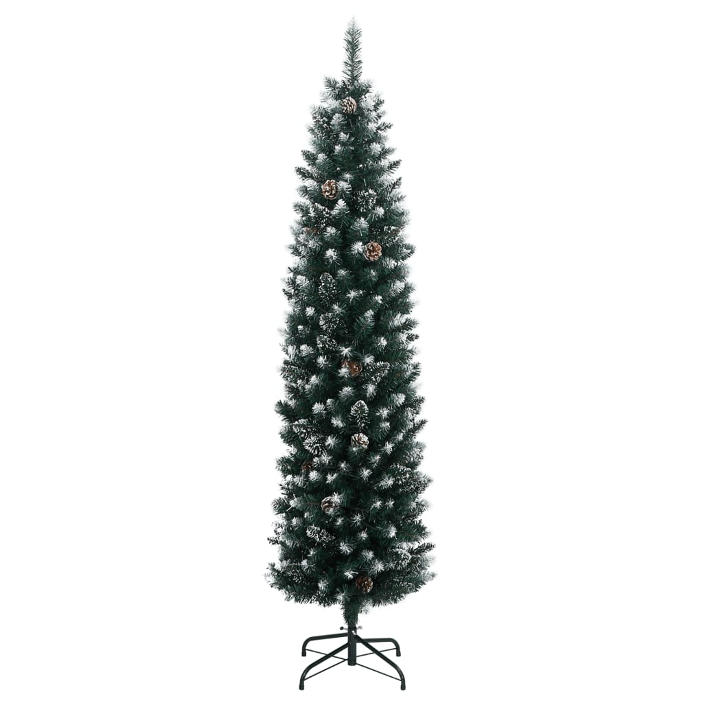 Artificial Slim Christmas Tree 300 LEDs 210 cm