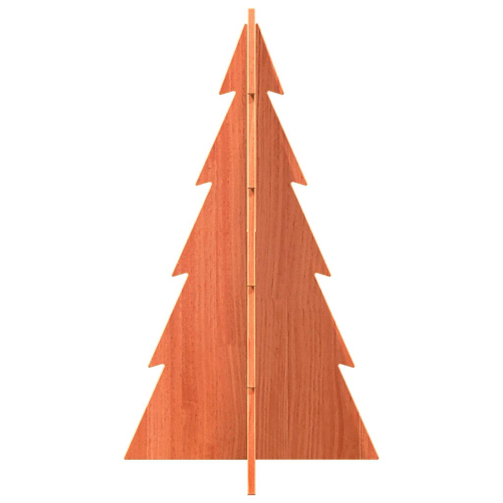 Wooden Christmas Tree for Decoration Wax Brown 80 cm Solid Wood Pine