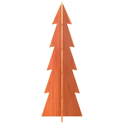 Wooden Christmas Tree for Decoration Wax Brown 112 cm Solid Wood Pine