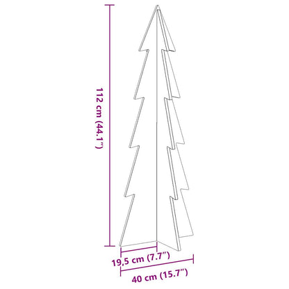 Wooden Christmas Tree for Decoration Wax Brown 112 cm Solid Wood Pine