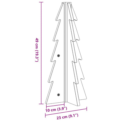 Wooden Christmas Tree for Decoration 49 cm Solid Wood Pine