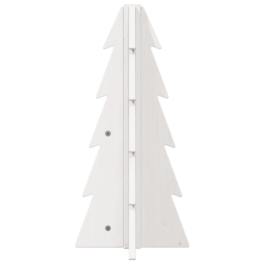 Wooden Christmas Tree for Decoration White 49 cm Solid Wood Pine