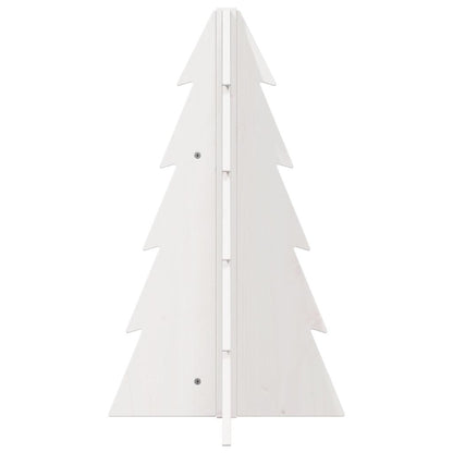 Wooden Christmas Tree for Decoration White 69.5 cm Solid Wood Pine