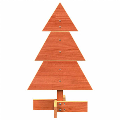 Wooden Christmas Tree for Decoration Wax Brown 60 cm Solid Wood Pine