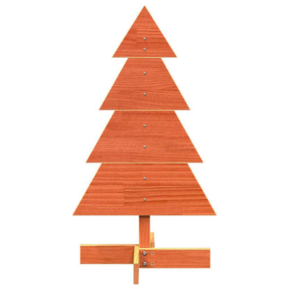 Wooden Christmas Tree for Decoration Wax Brown 80 cm Solid Wood Pine