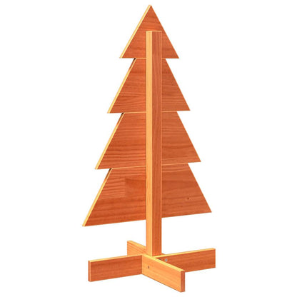 Wooden Christmas Tree for Decoration Wax Brown 80 cm Solid Wood Pine