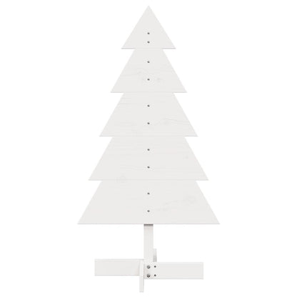 Wooden Christmas Tree for Decoration White 100 cm Solid Wood Pine