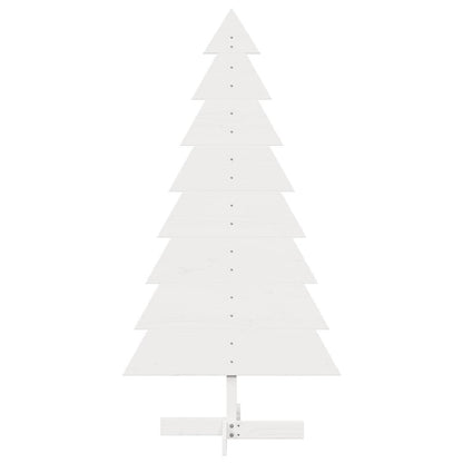 Wooden Christmas Tree for Decoration White 150 cm Solid Wood Pine