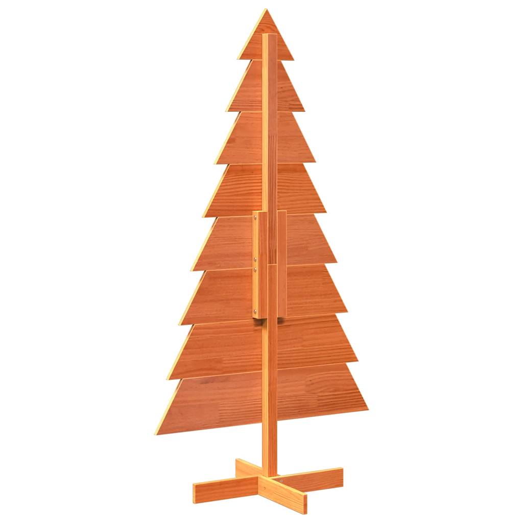 Wooden Christmas Tree for Decoration Wax Brown 150 cm Solid Wood Pine