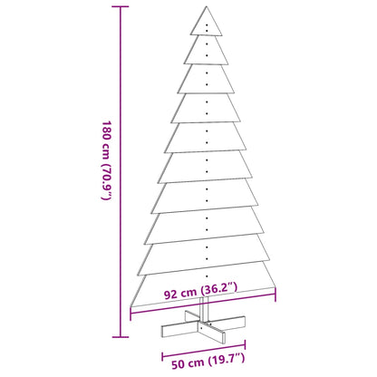 Wooden Christmas Tree for Decoration 180 cm Solid Wood Pine