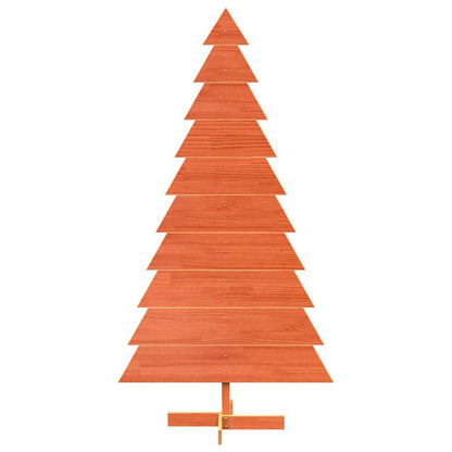 Wooden Christmas Tree for Decoration Wax Brown 180 cm Solid Wood Pine