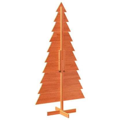 Wooden Christmas Tree for Decoration Wax Brown 180 cm Solid Wood Pine