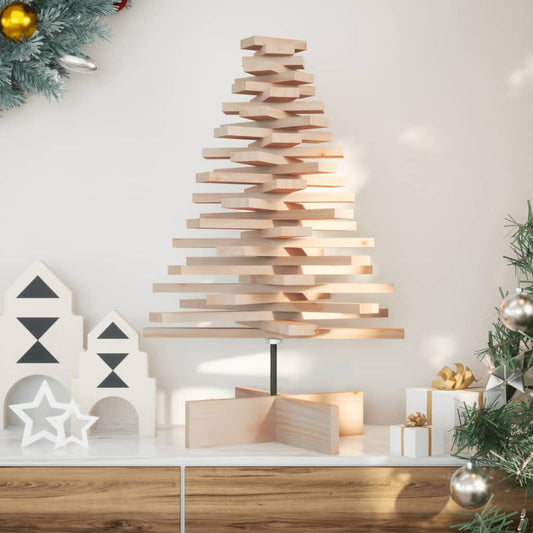 Wooden Christmas Tree for Decoration 80 cm Solid Wood Pine