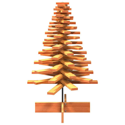 Wooden Christmas Tree for Decoration Wax Brown 100 cm Solid Wood Pine