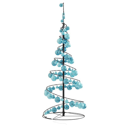 Christmas Tree Light Cone with Baubles 80 LEDs Warm White 120 cm