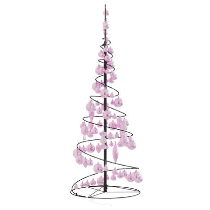 Christmas Tree Light Cone with Baubles 80 LEDs Warm White 120 cm