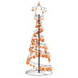 Christmas Tree Light Cone with Baubles 80 LEDs Warm White 120 cm