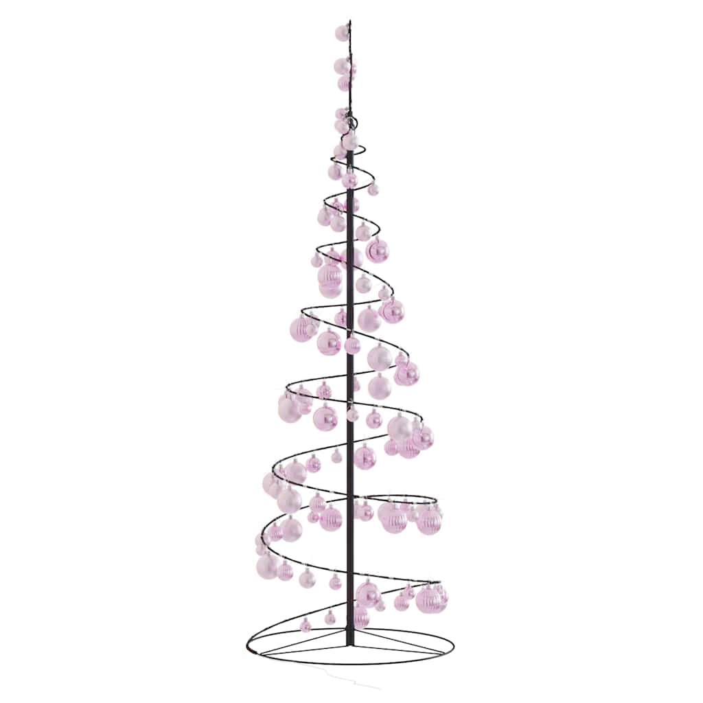 Christmas Tree Light Cone with Baubles 100 LEDs Warm White 150 cm