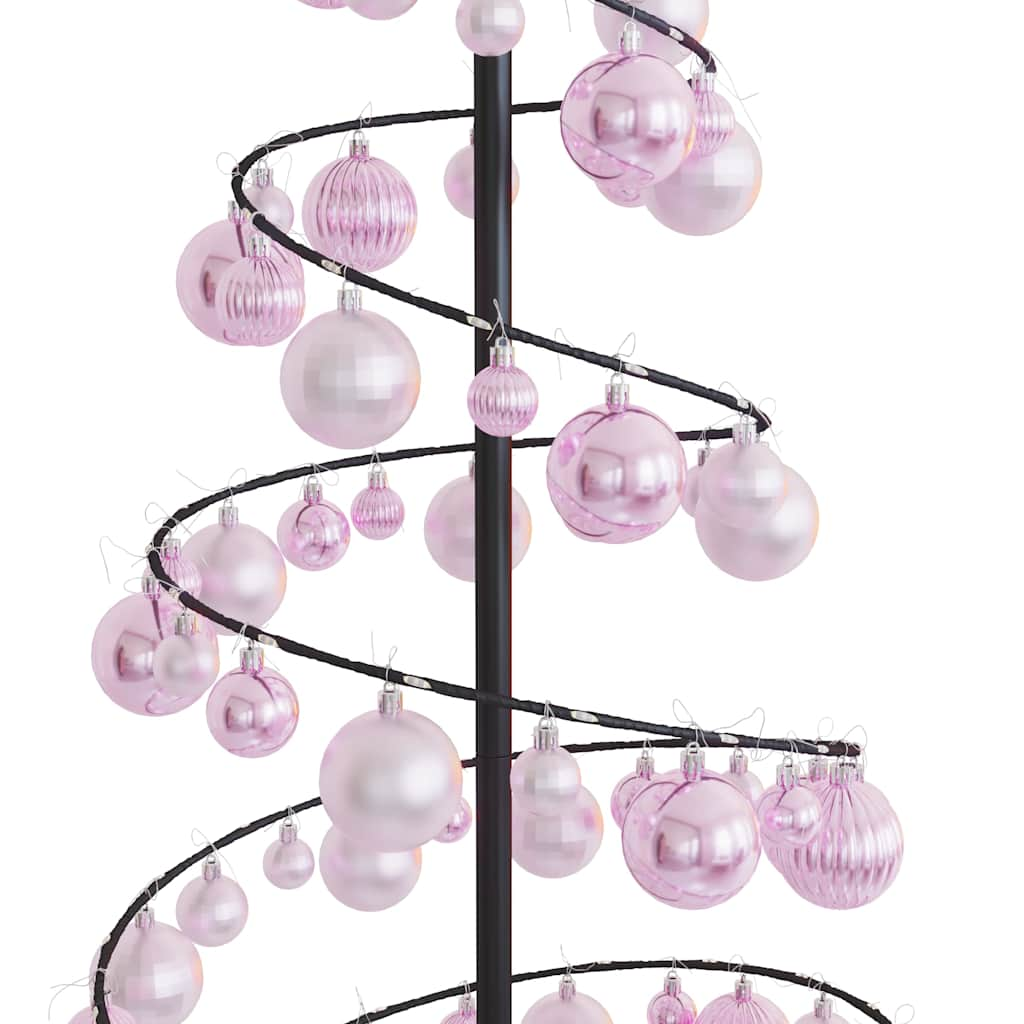 Christmas Tree Light Cone with Baubles 100 LEDs Warm White 150 cm