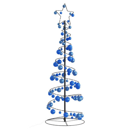 Christmas Tree Light Cone with Baubles 100 LEDs Warm White 150 cm