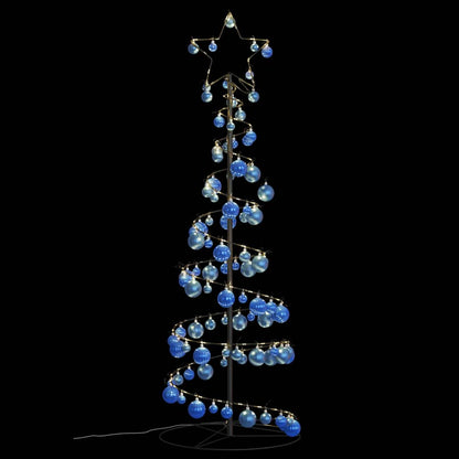 Christmas Tree Light Cone with Baubles 100 LEDs Warm White 150 cm