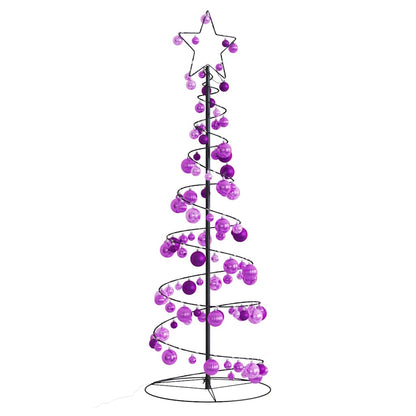 Christmas Tree Light Cone with Baubles 100 LEDs Warm White 150 cm