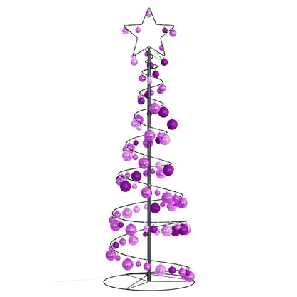 Christmas Tree Light Cone with Baubles 100 LEDs Warm White 150 cm