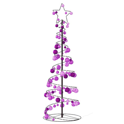 Christmas Tree Light Cone with Baubles 100 LEDs Warm White 150 cm