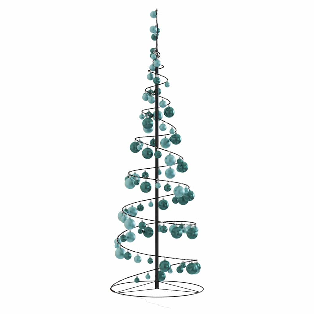 Christmas Tree Light Cone with Baubles 100 LEDs Warm White 150 cm