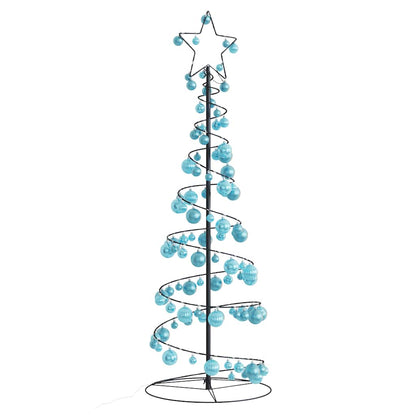 Christmas Tree Light Cone with Baubles 100 LEDs Warm White 150 cm