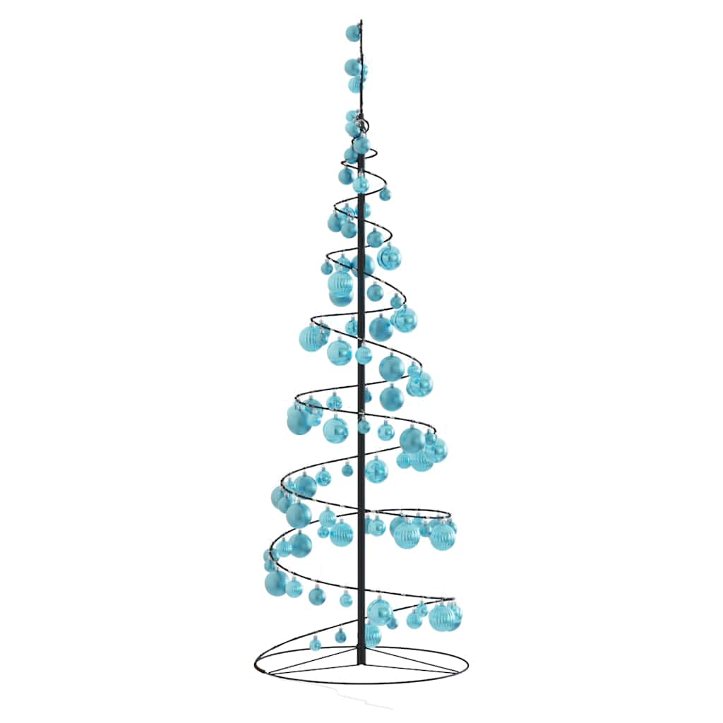 Christmas Tree Light Cone with Baubles 100 LEDs Warm White 150 cm