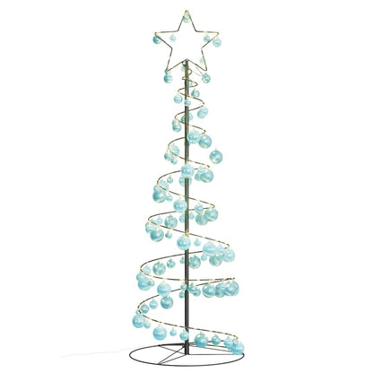 Christmas Tree Light Cone with Baubles 100 LEDs Warm White 150 cm