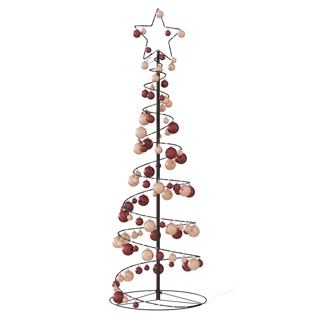 Christmas Tree Light Cone with Baubles 100 LEDs Warm White 150 cm