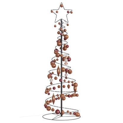 Christmas Tree Light Cone with Baubles 100 LEDs Warm White 150 cm